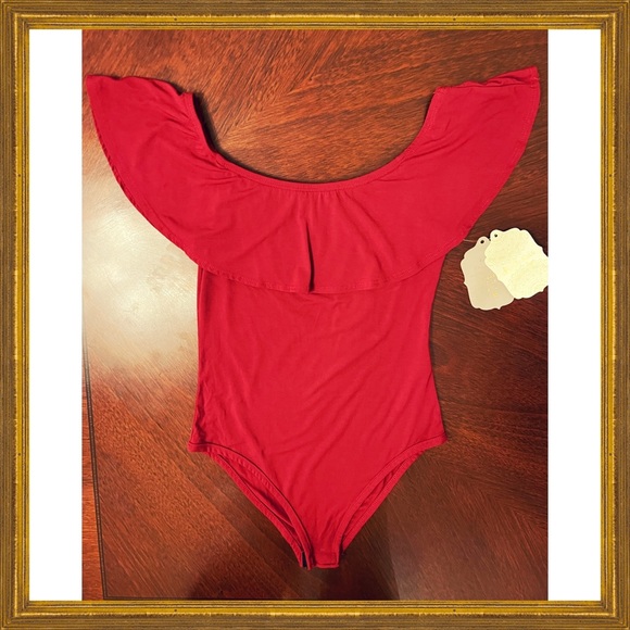 Altar’d State - Ruffled Body Suit in Red (NWT) - Picture 3 of 7
